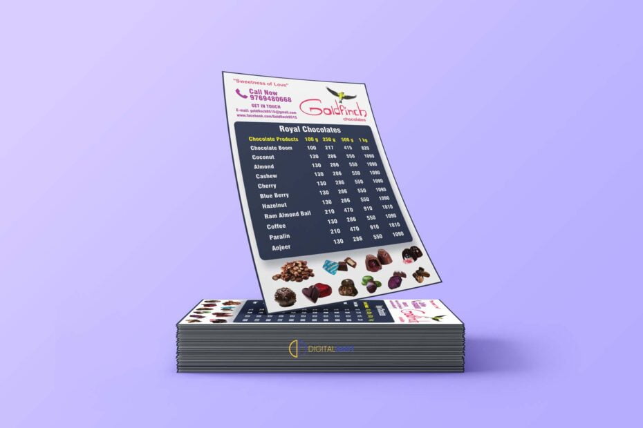 goldfinch price card