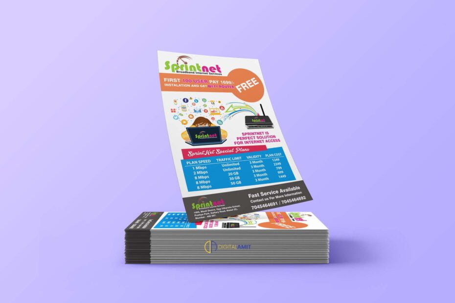 Sprintnet Flyer Front Side